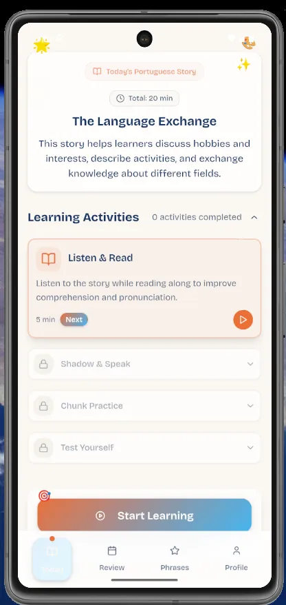 MeloLingua App Interface