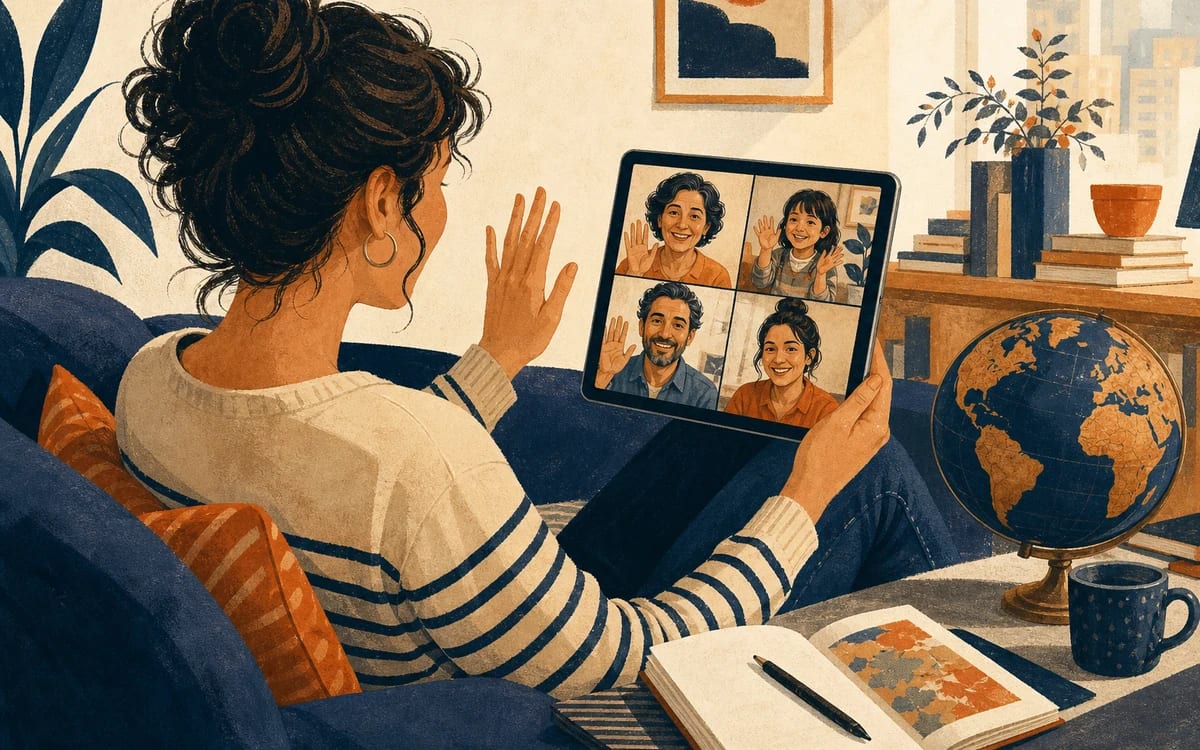 Illustration for the A1 story "El Parque": . Setting cues: park.
